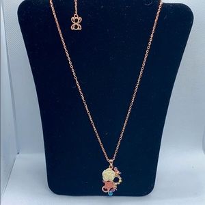 Alice claudine rose and daisy charm necklace